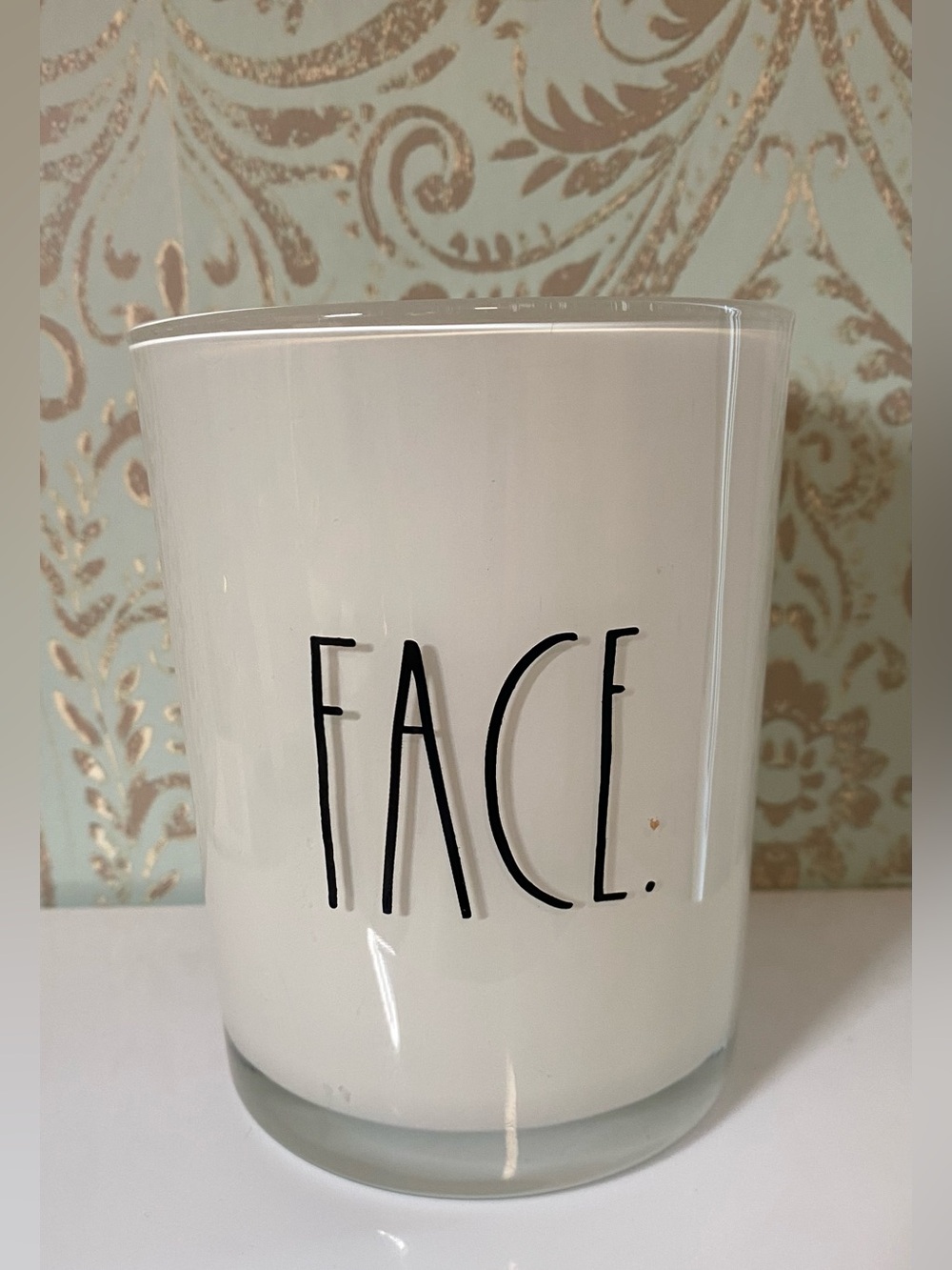 Rae Dunn FACE Glass Makeup Brush Holder